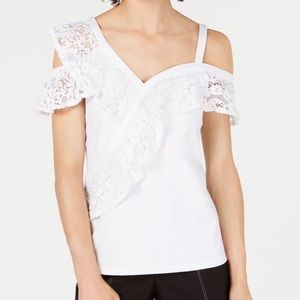 INC white asymmetric XL Blouse